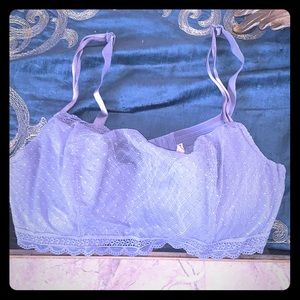 Cacique 40DD Bra Bralette Gray Lace